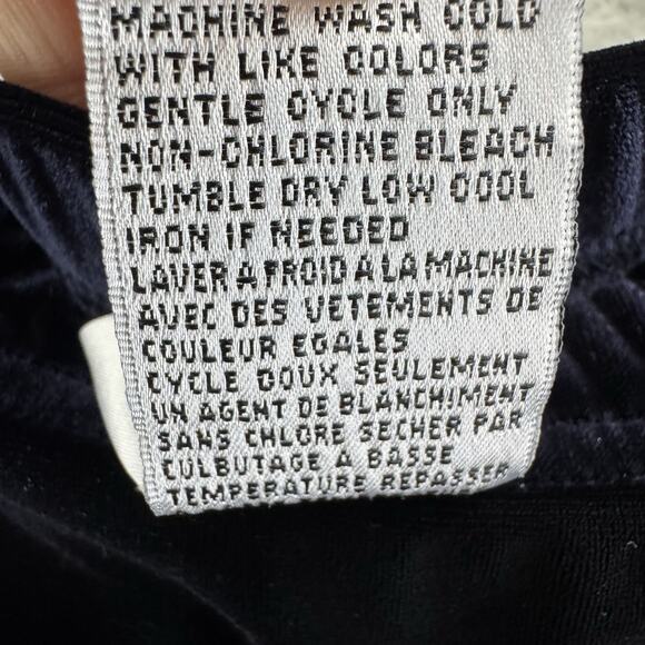 VTG Talbots Skirt Womens M Purple Black Velvet Pullon Elastic Waist Maxi Length - Picture 11 of 11